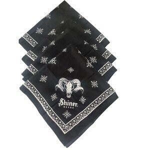 Shiner Beers 4 Black & White  New Handkerchiefs‎
